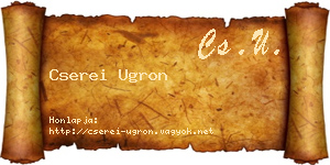 Cserei Ugron névjegykártya